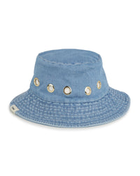 Bob imprimé doublé en polaire - Denim Blue