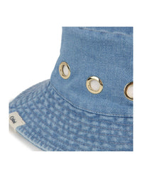 Bob imprimé doublé en polaire - Denim Blue