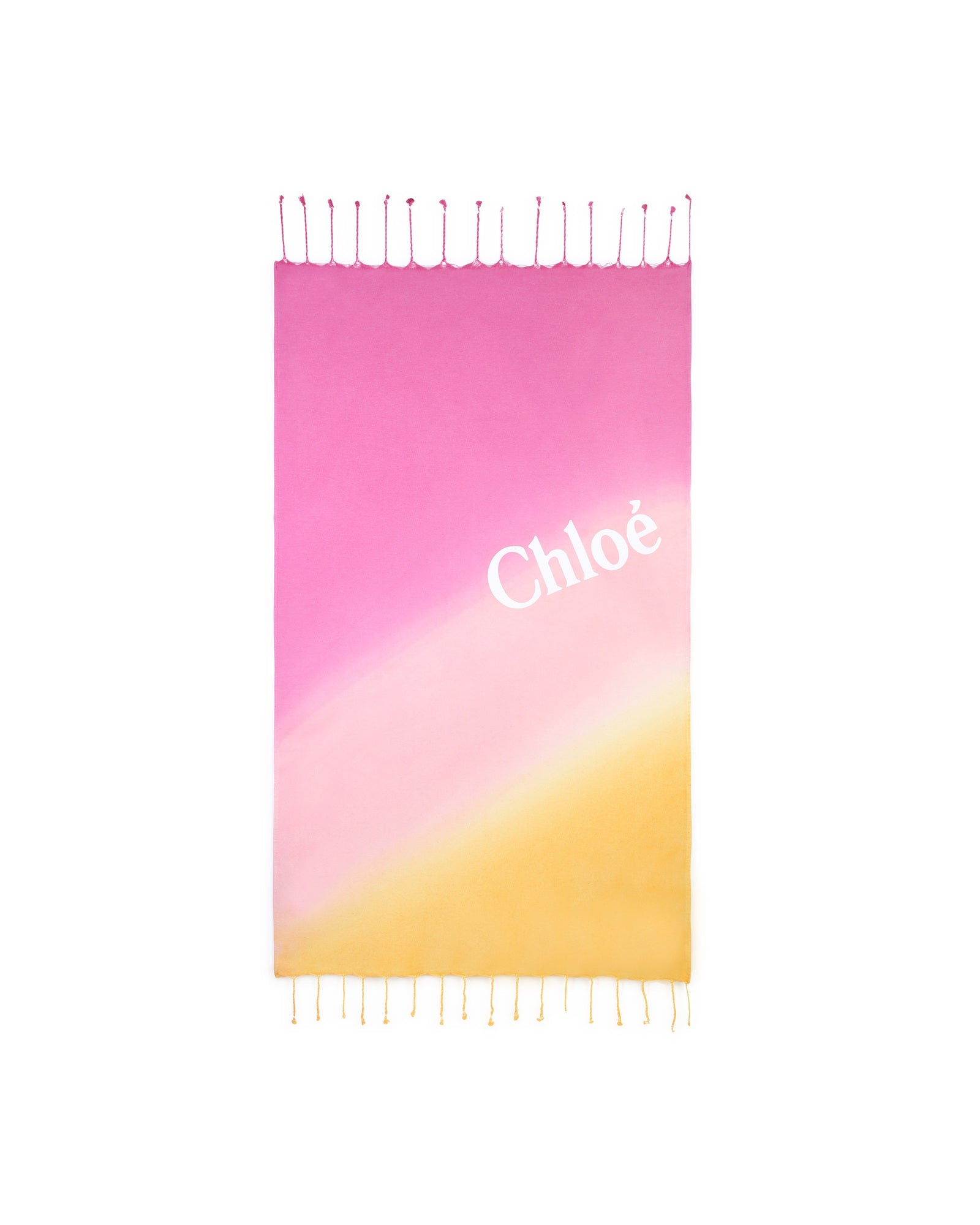 Serviette de plage avec logo - Rose Jaune