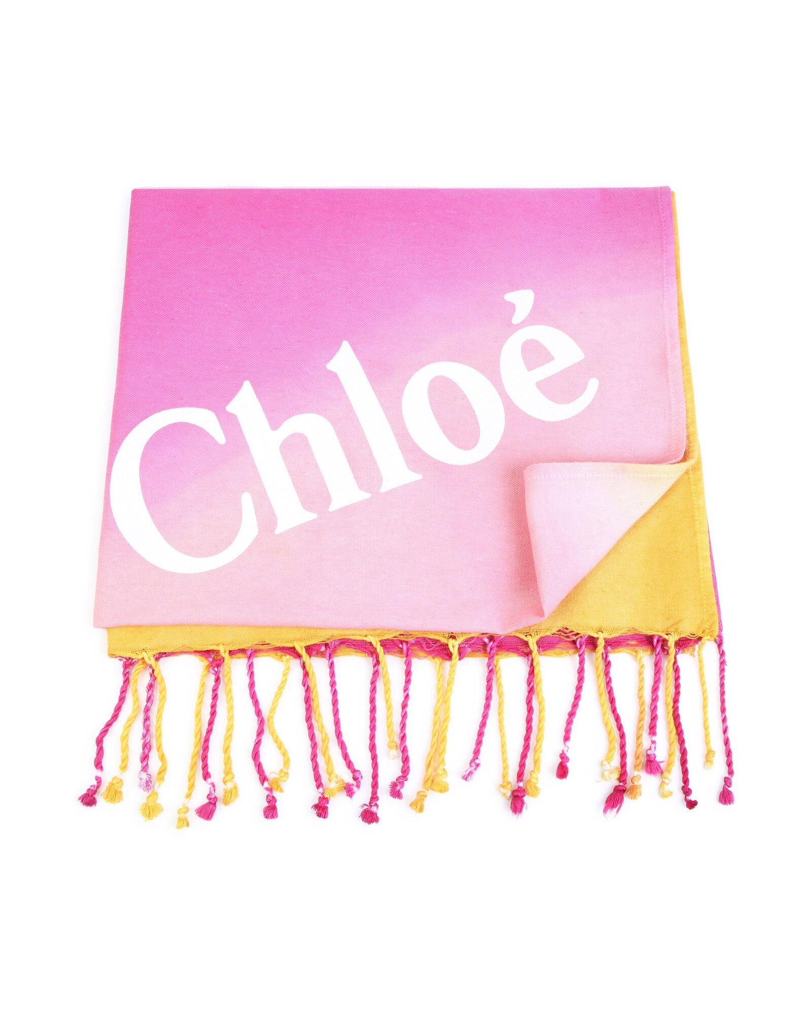 Serviette de plage avec logo - Rose Jaune