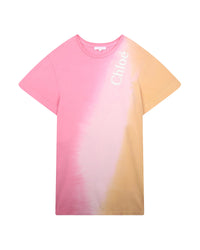 Robe à manches courtes en coton - Rose Jaune