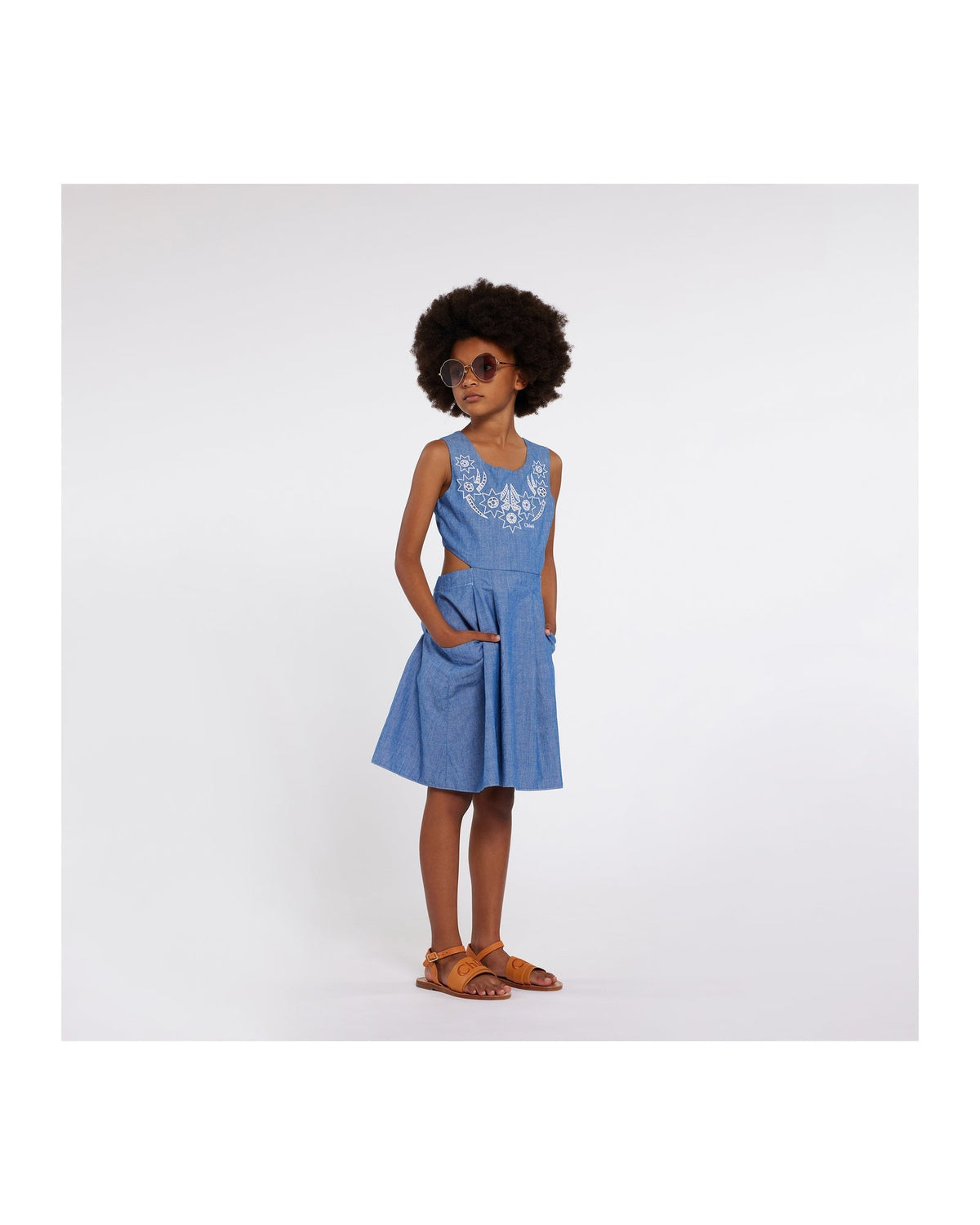 Robe sans manches - Chambray