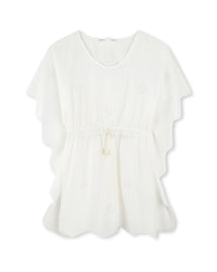 Robe à taille élastiquée - Offwhite