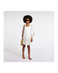 Robe à taille élastiquée - Offwhite