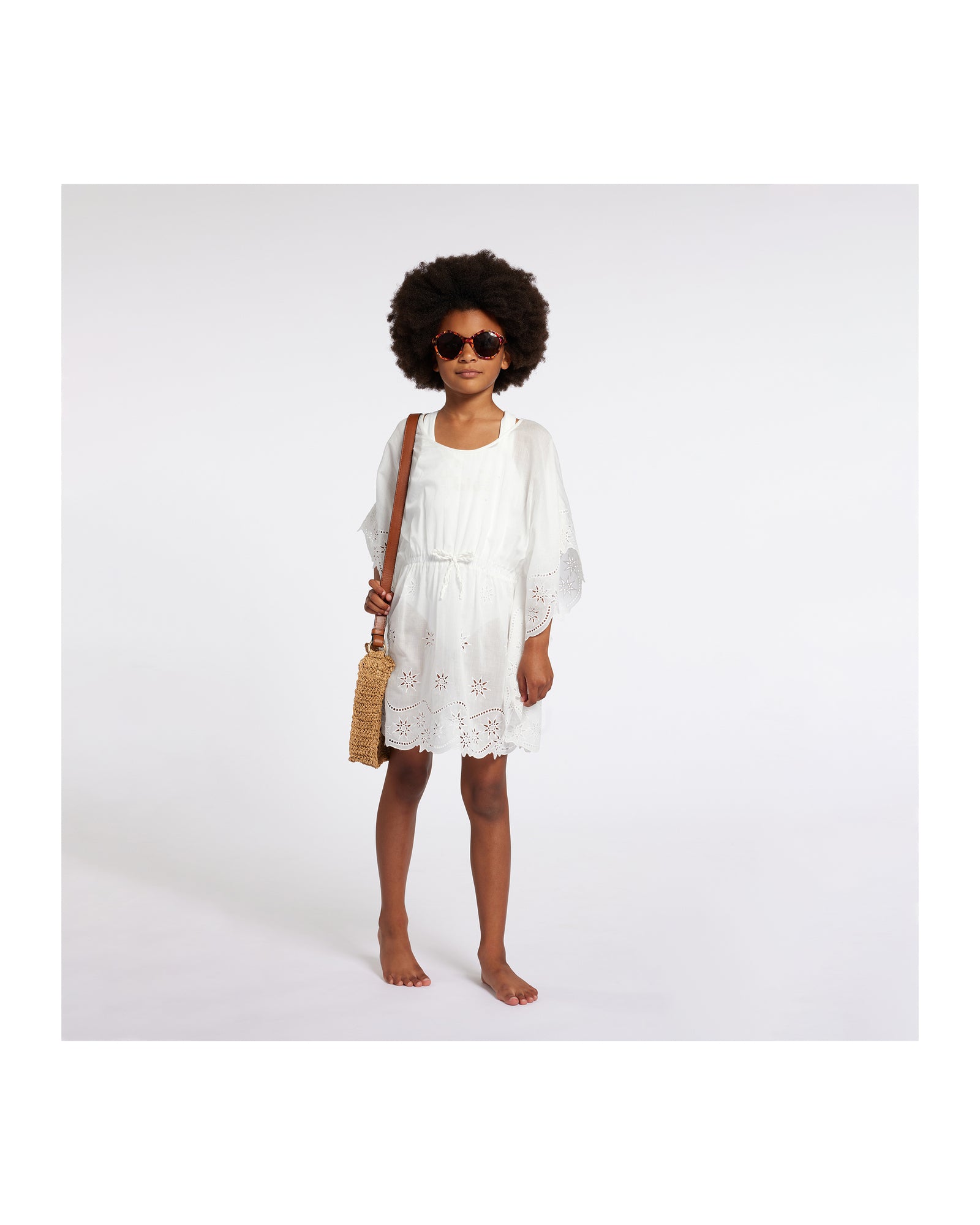 Robe à taille élastiquée - Offwhite