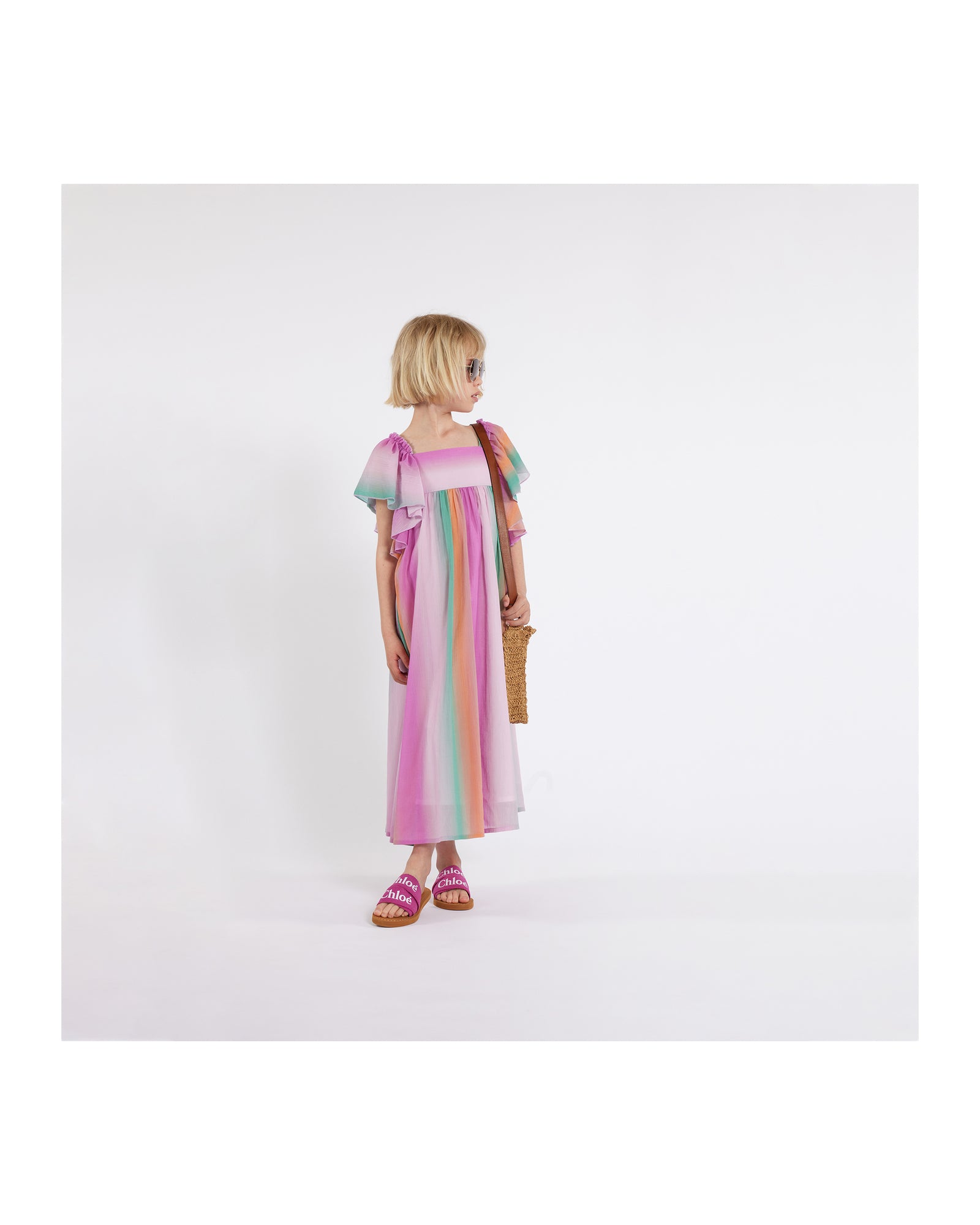 Robe à bretelles volantées - Multico