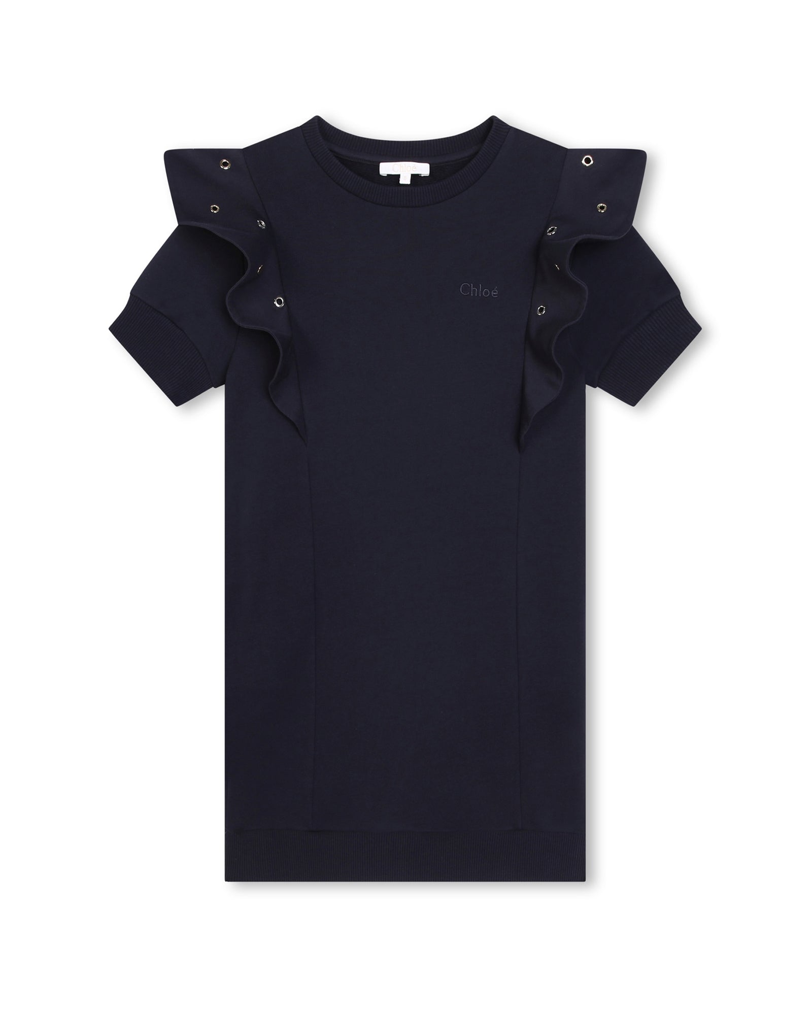 Short-sleeved dress - Bleu Amiral