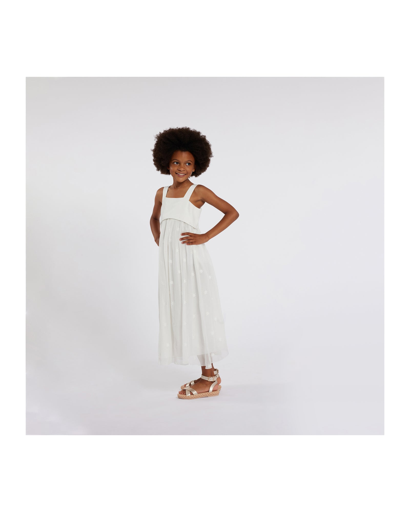 Robe de cérémonie en crépon de soie - Offwhite