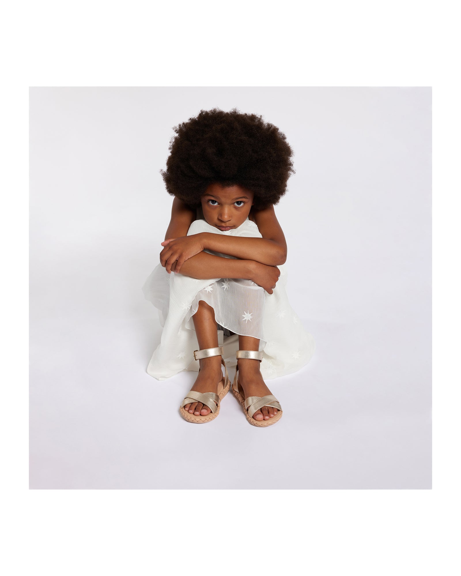 Robe de cérémonie en crépon de soie - Offwhite