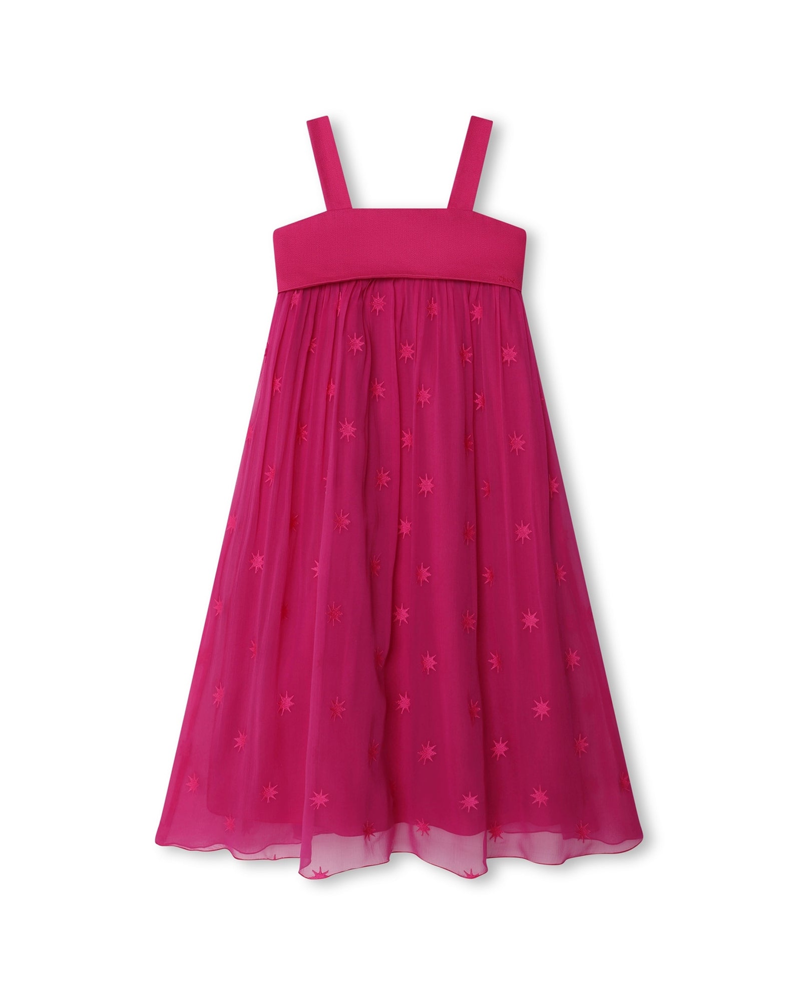 Robe de cérémonie à bretelles en crépon de soie - Peony