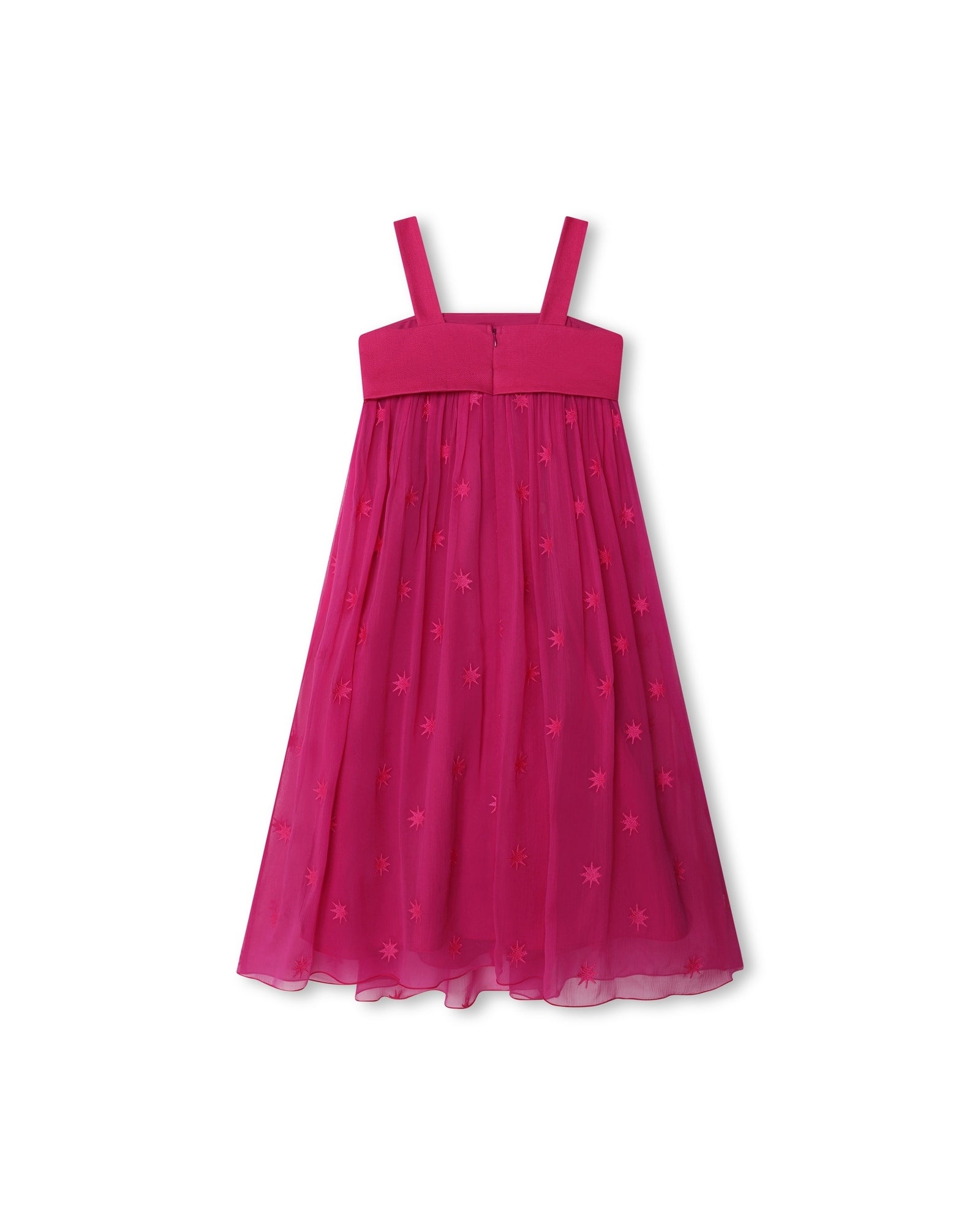 Robe de cérémonie à bretelles en crépon de soie - Peony