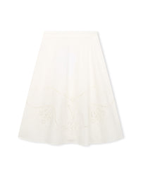 Jupe à taille élastiquée - Offwhite