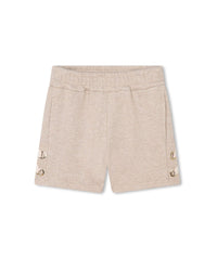 Short à taille élastiquée - Beige Foncé
