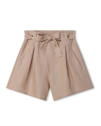 Short en toile de lin - Cream