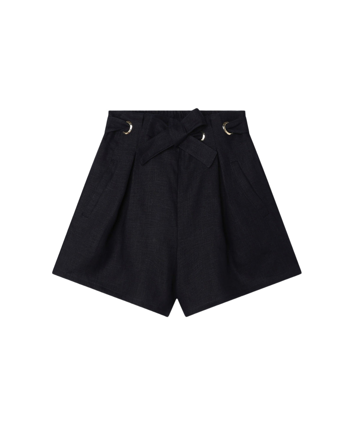 Short en toile de lin - Bleu Amiral