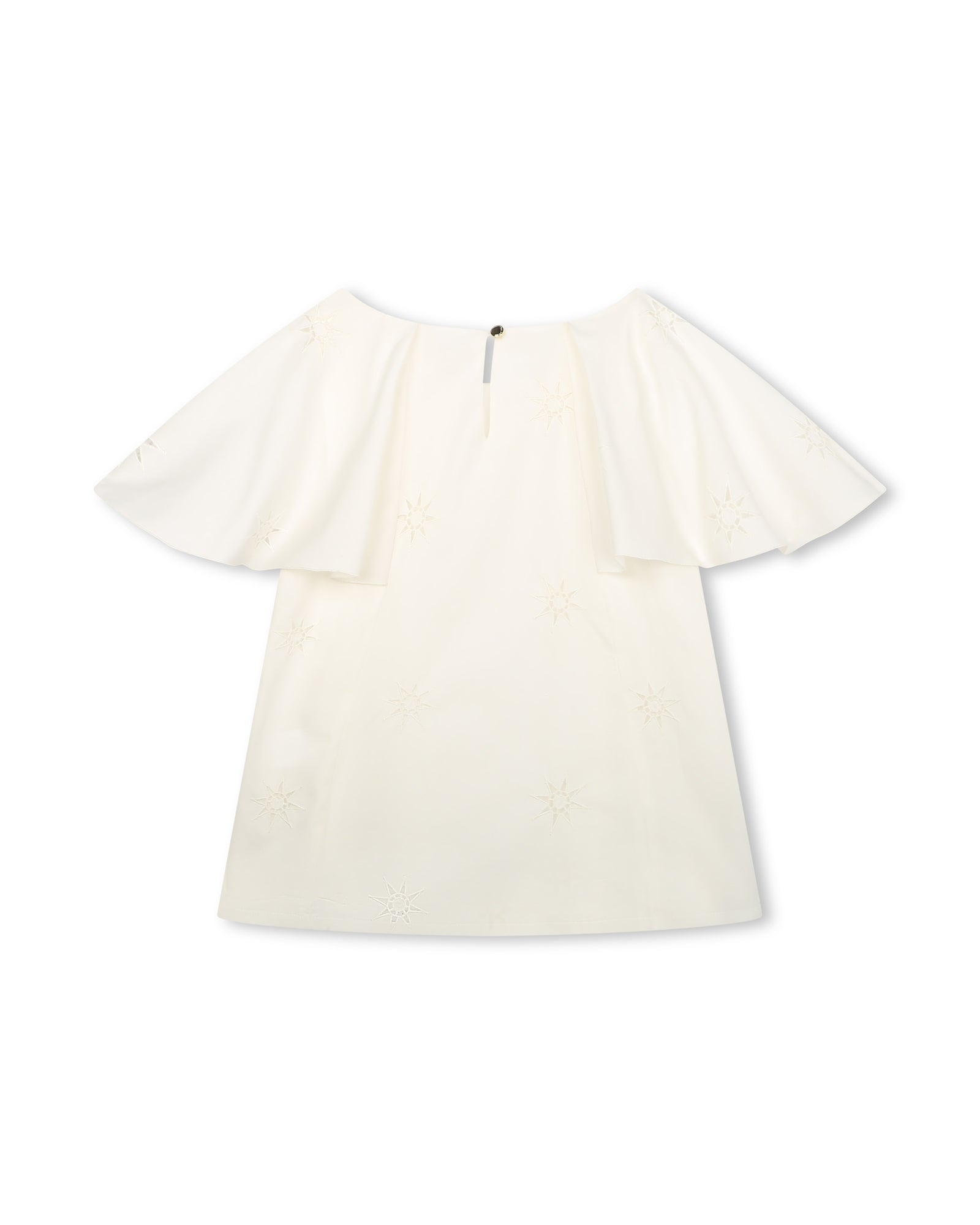 Blouse à manches courtes volantées - Offwhite