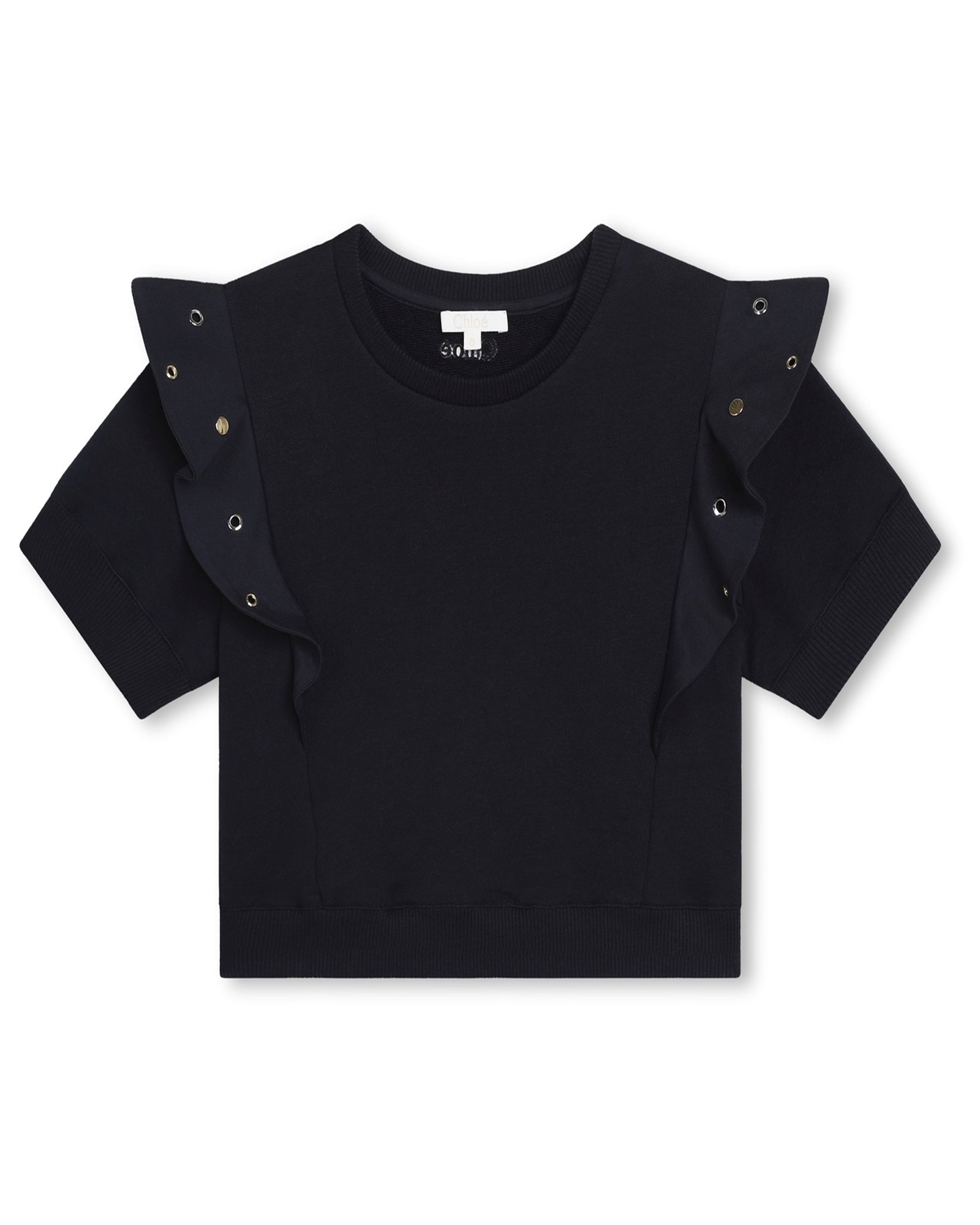 Sweatshirt à manches courtes - Bleu Amiral