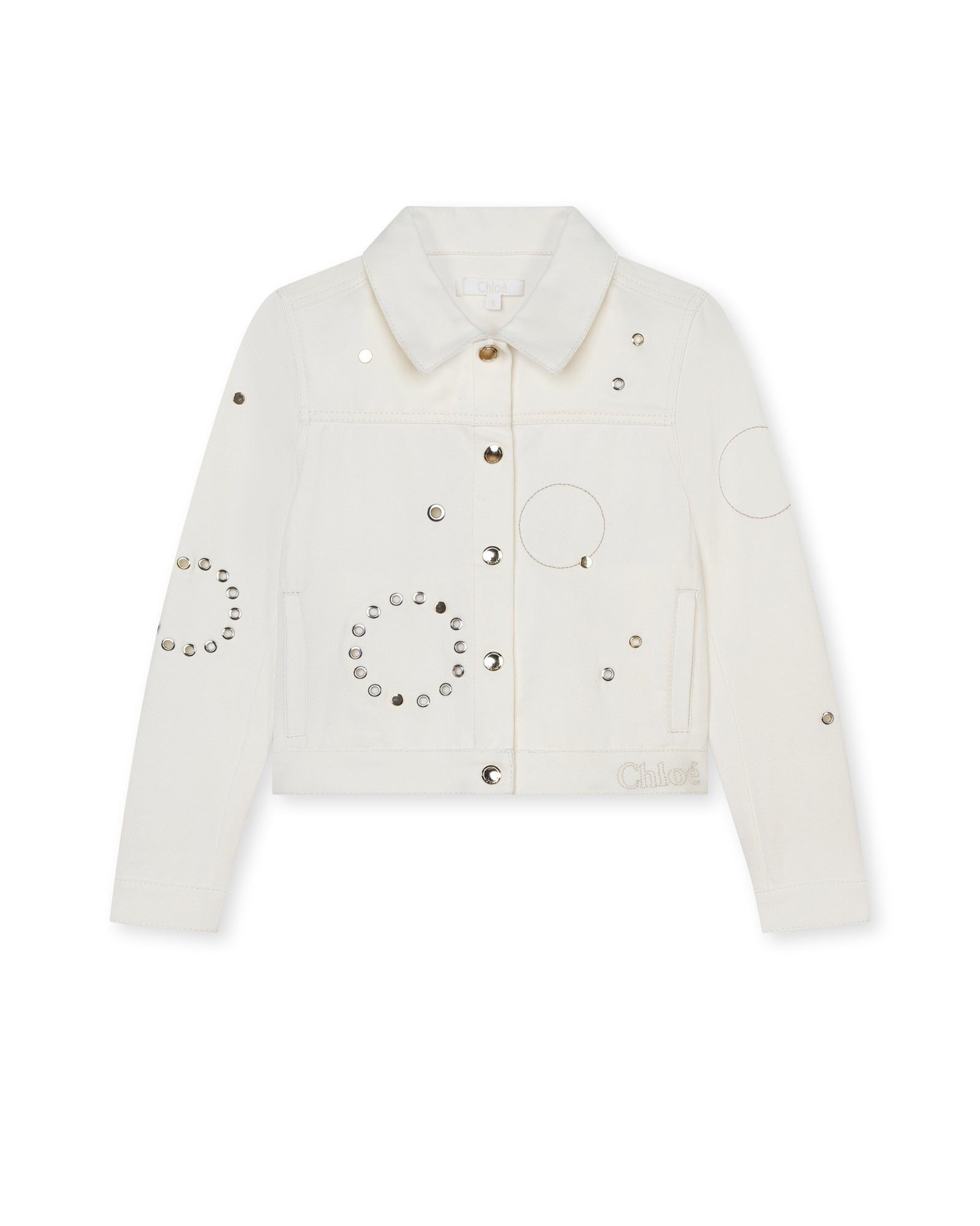 Veste à broderies - Craie