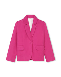 Veste tailleur en twill de lin - Peony