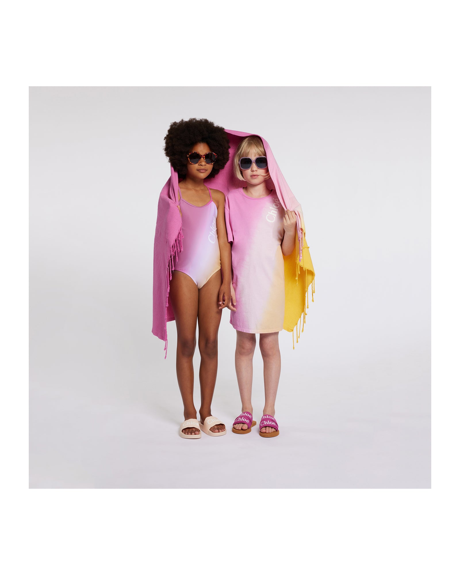 Maillot de bain 1 pièce - Rose Jaune