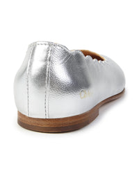 Ballerines Coquille en cuir - Gris Argent