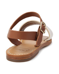 Sandales en cuir - Craie