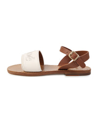 Sandales en cuir - Craie