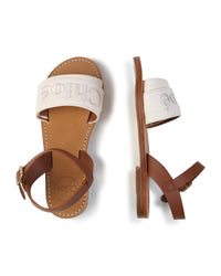 Sandales en cuir - Craie