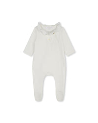 Ensemble pyjama et bavoir en coton - Offwhite