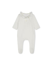 Cotton pyjama and bib set - Off White