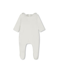Cotton pyjama and bib set - Off White