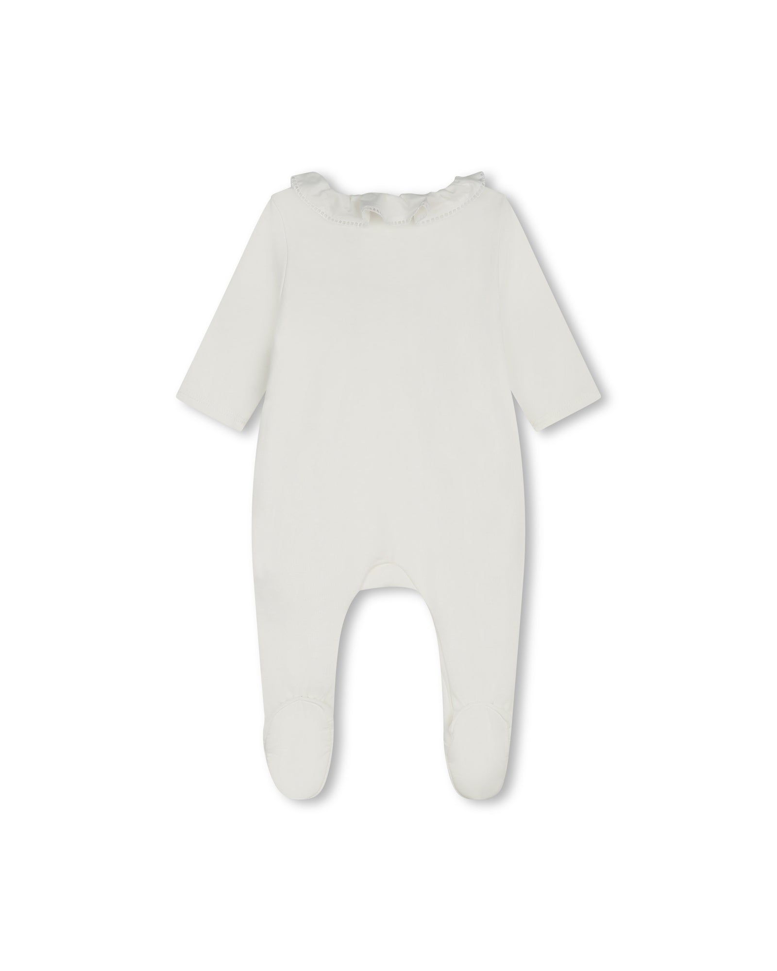 Cotton pyjama and bib set - Off White