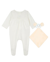 Pyjama doudou avec logo en coton - Off White