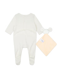 Pyjama doudou avec logo en coton - Off White