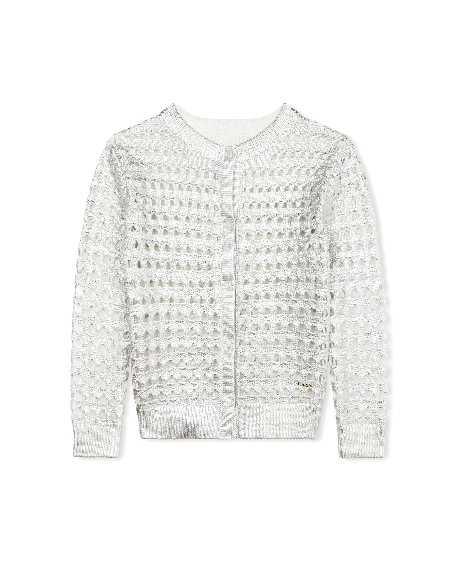 Cardigan en crochet - Lame Argent