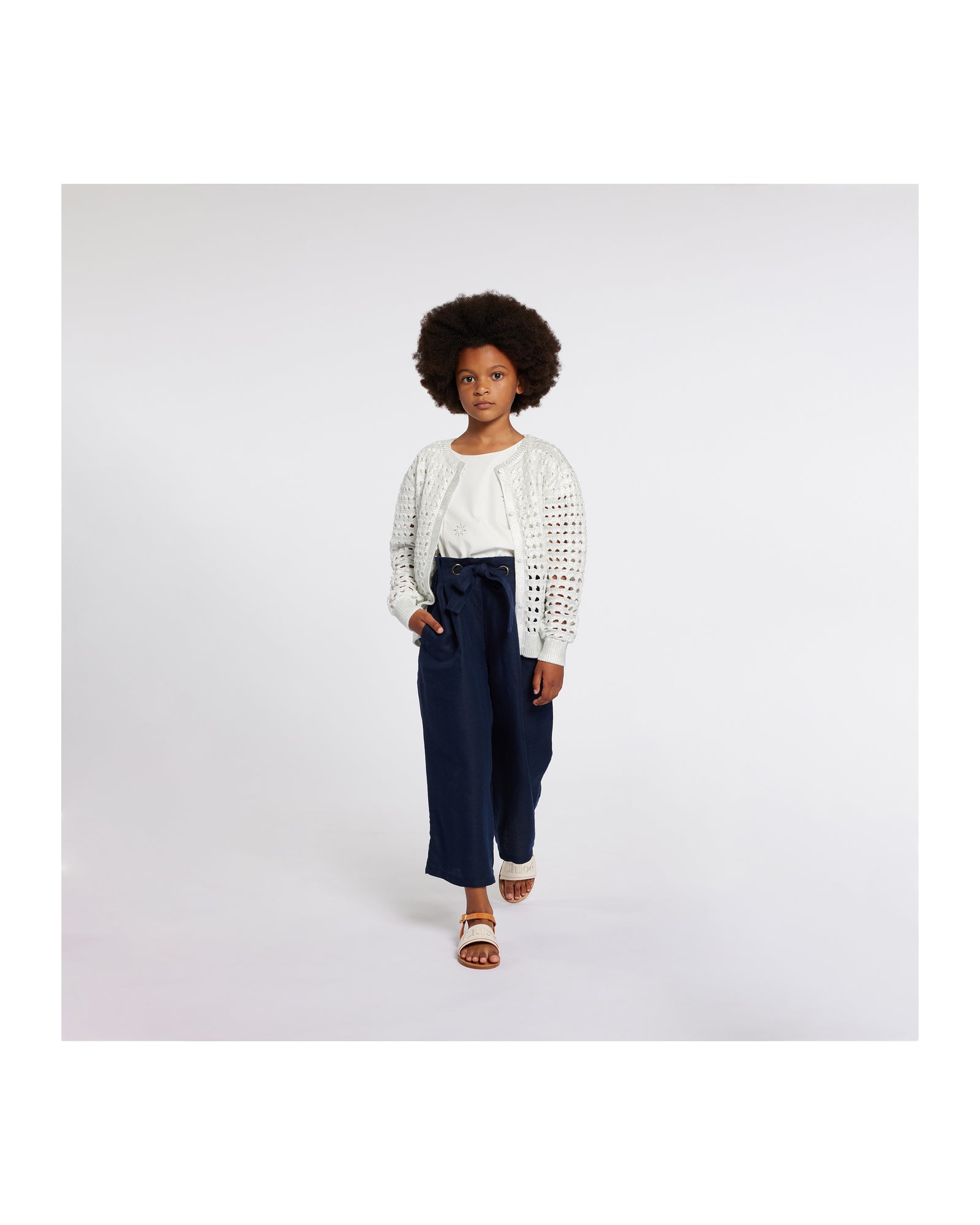 Cardigan en crochet - Lame Argent