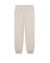 Fleece trousers with elasticated waistband - Dark beige