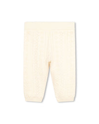 Pantalon à motif fantaisie en coton - Craie