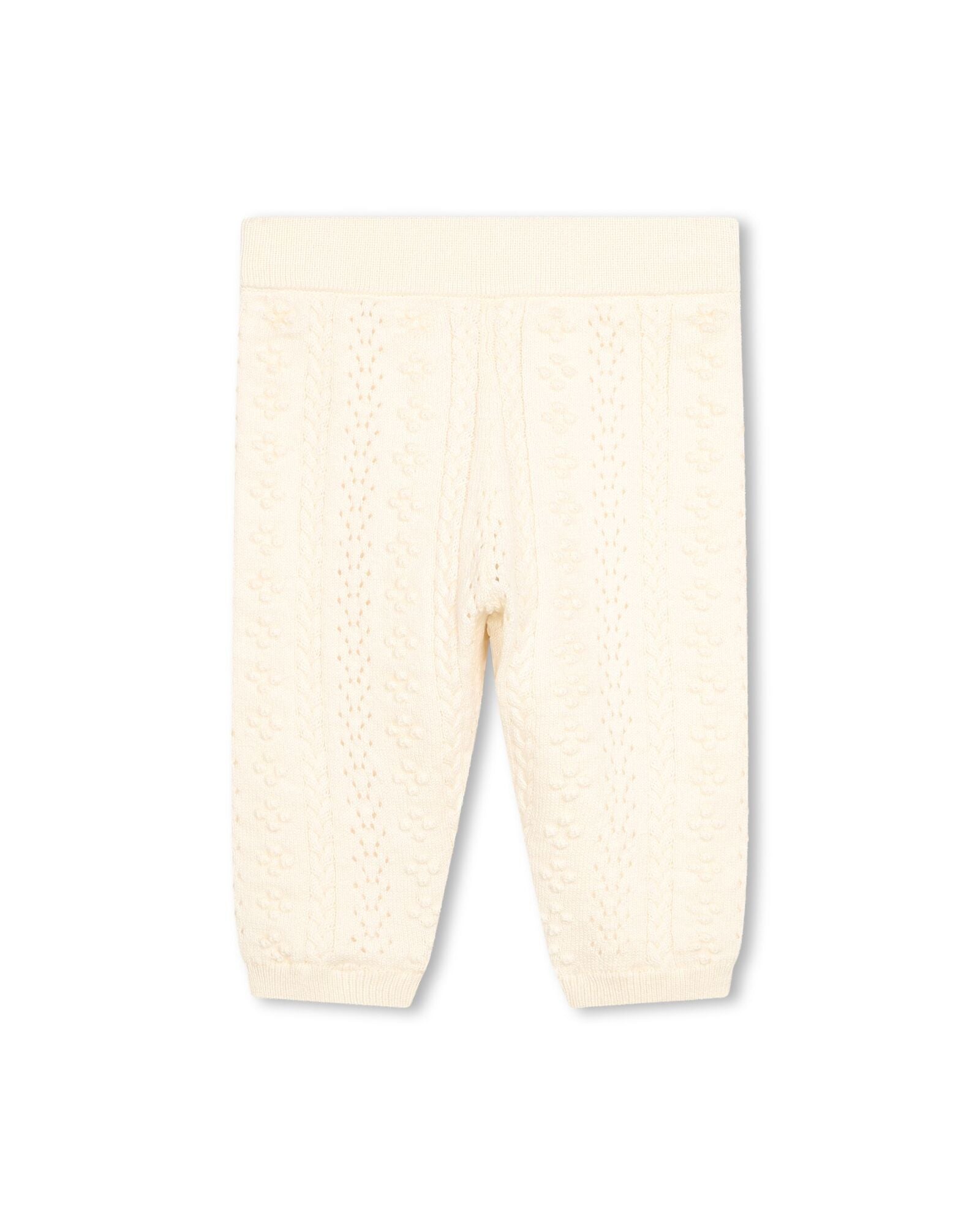 Pantalon à motif fantaisie en coton - Craie