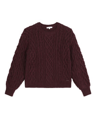 Pull motif torsades en coton - Prunelle