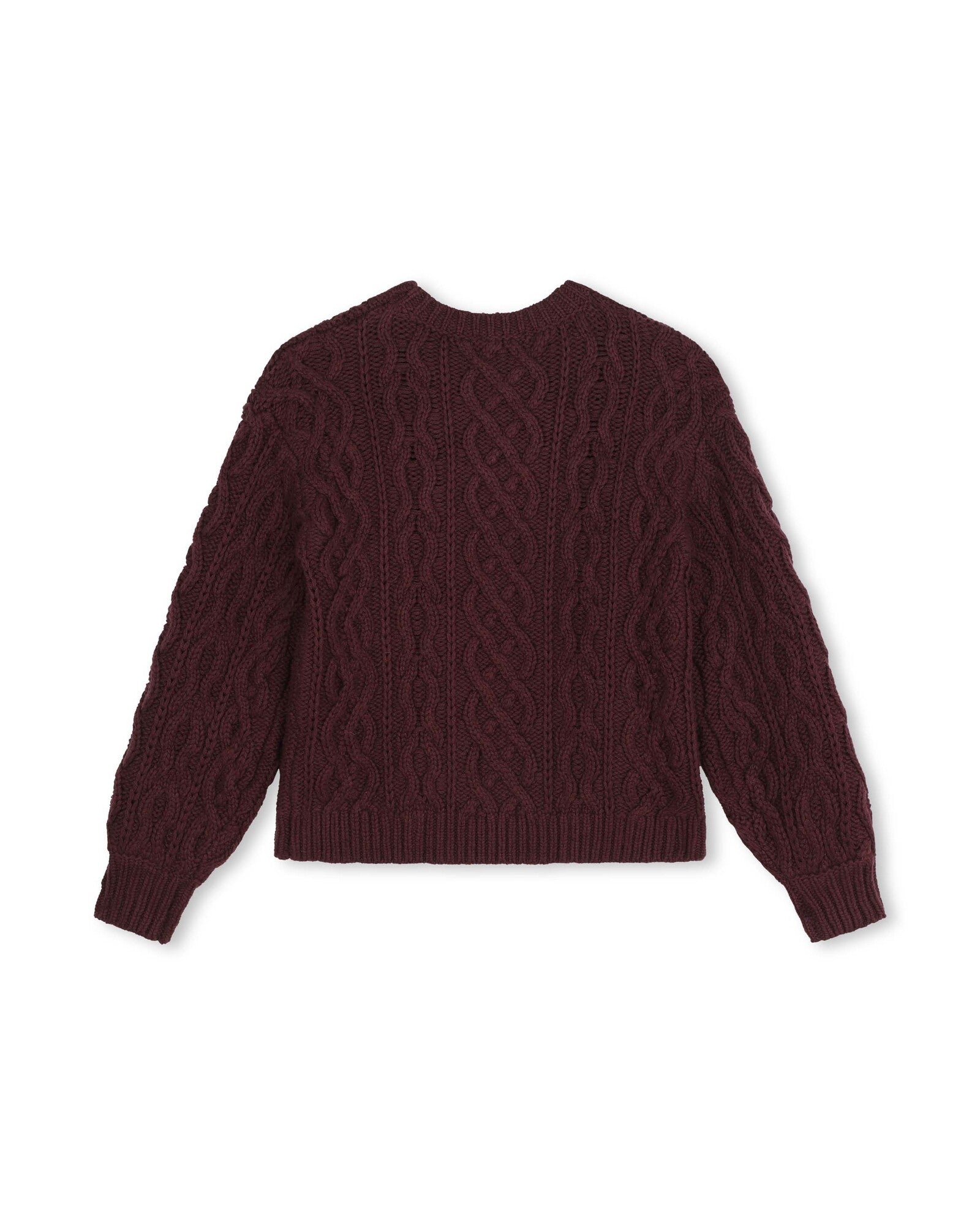 Pull motif torsades en coton - Prunelle