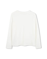 T-shirt à broderies en coton - Offwhite