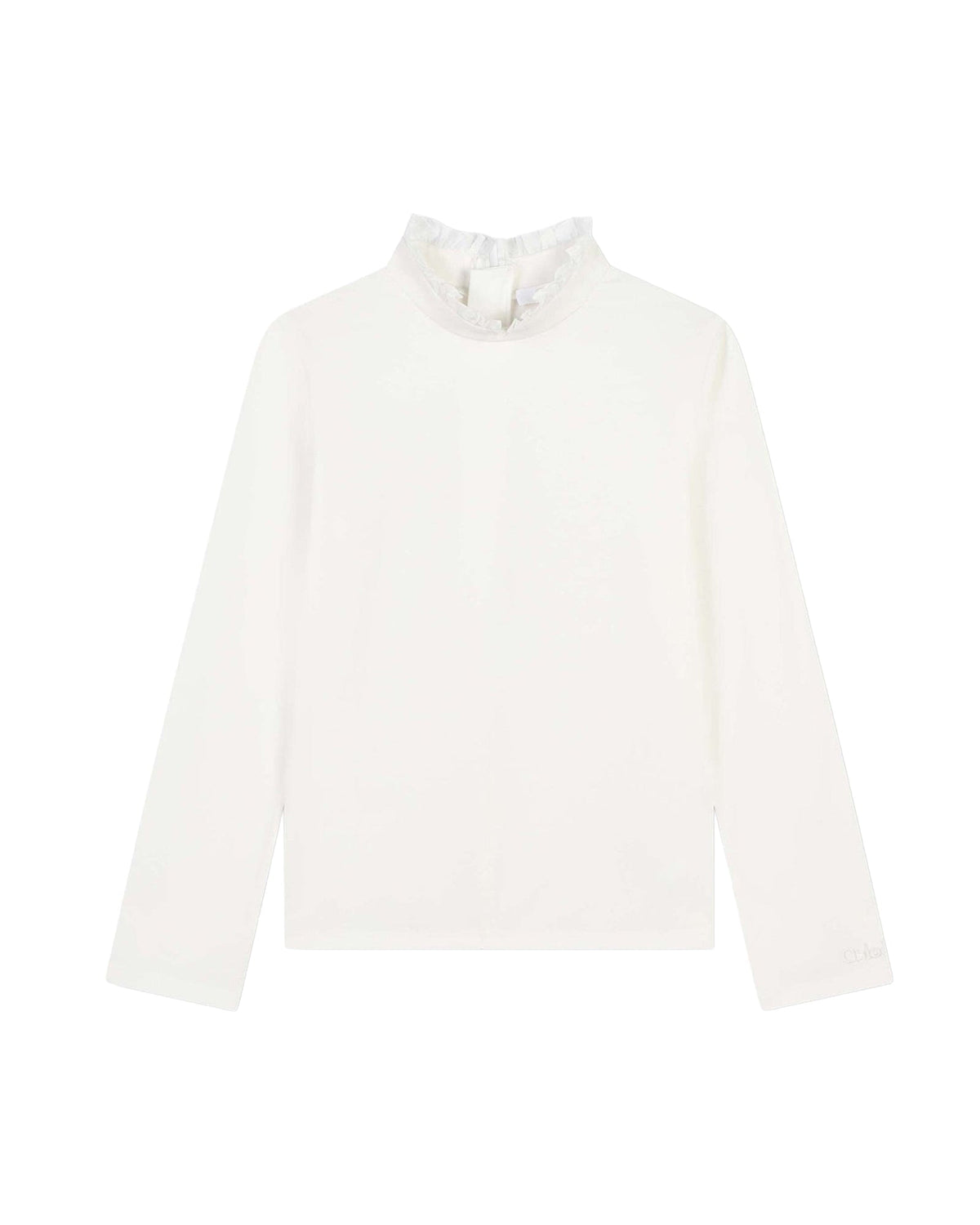 Sous-pull à volants en coton - Offwhite