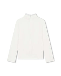 Sous-pull à volants en coton - Offwhite