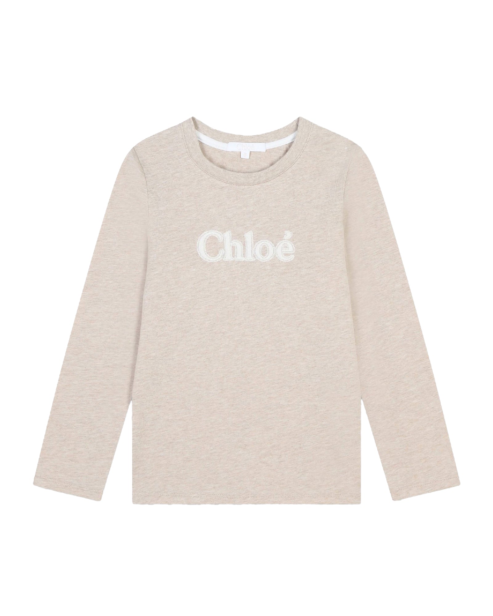 T-shirt manches longues en coton - Beige Foncé
