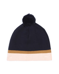 Cotton jacquard hat - Bleu Amiral