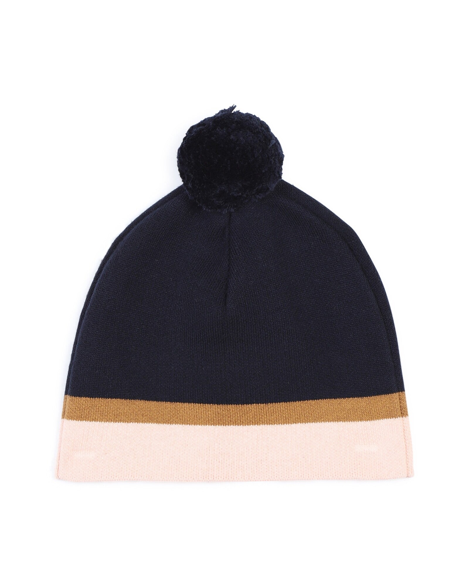 Cotton jacquard hat - Bleu Amiral