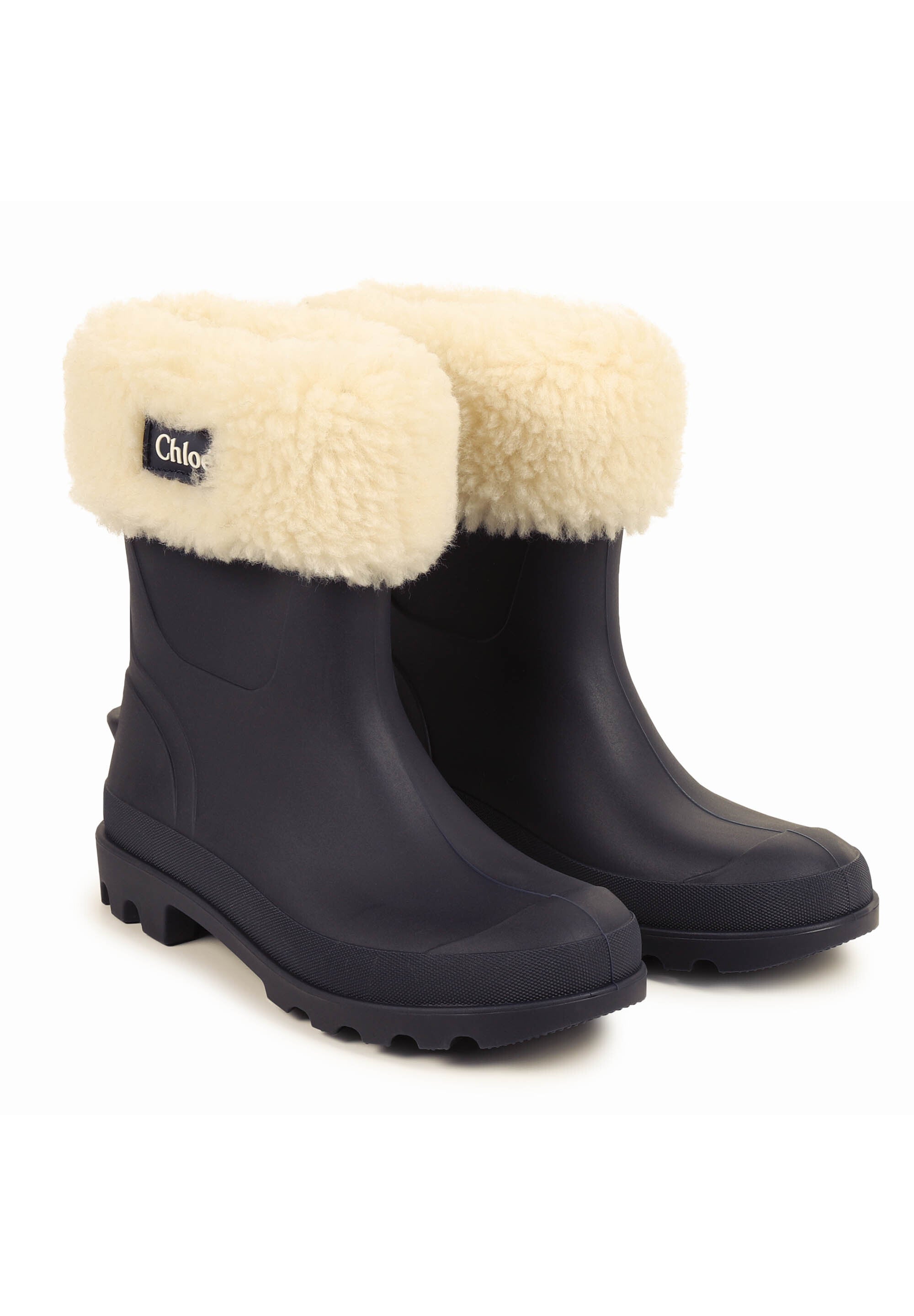 Bottes de pluie à polaire - Bleu Amiral