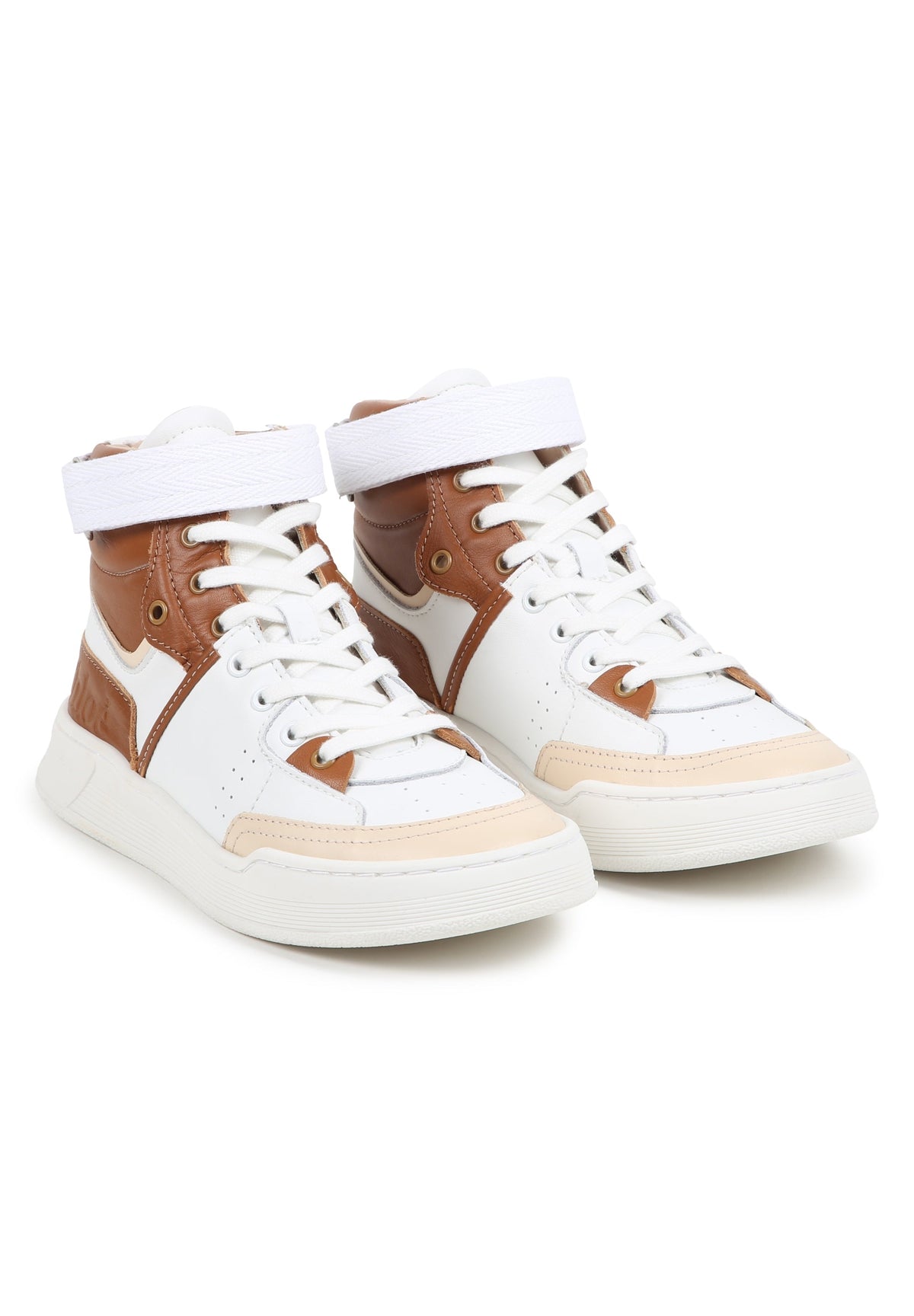 Baskets à lacets en cuir - Offwhite