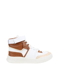 Baskets à lacets en cuir - Offwhite